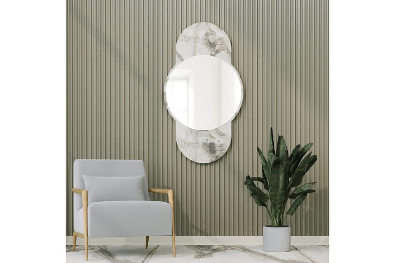 Spegel Ewelina Marmor - Vit - Inredning & dekor - Speglar - Väggspegel