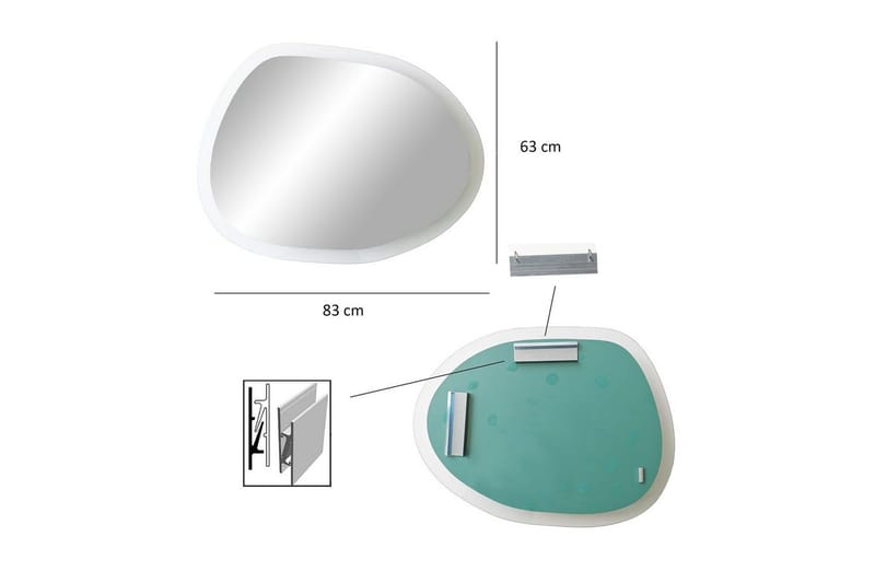 Spegel Lepinas Transparent - Multifärgad - Inredning & dekor - Speglar - Badrumsspegel