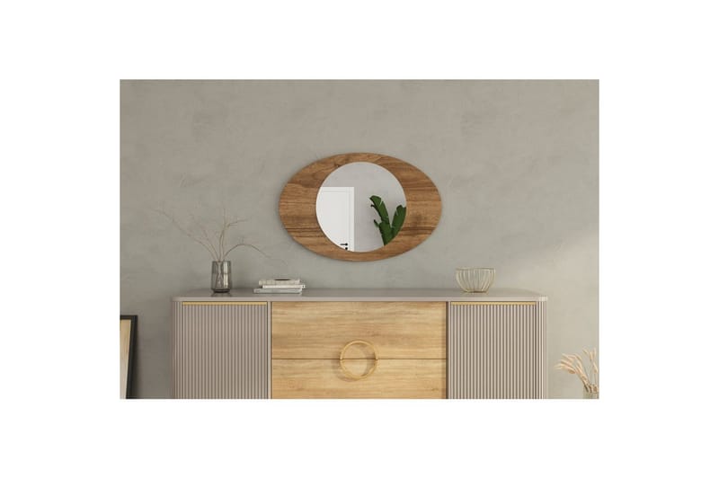 Spegel Masatoshi Valnöt - Valnöt - Inredning & dekor - Speglar - Väggspegel