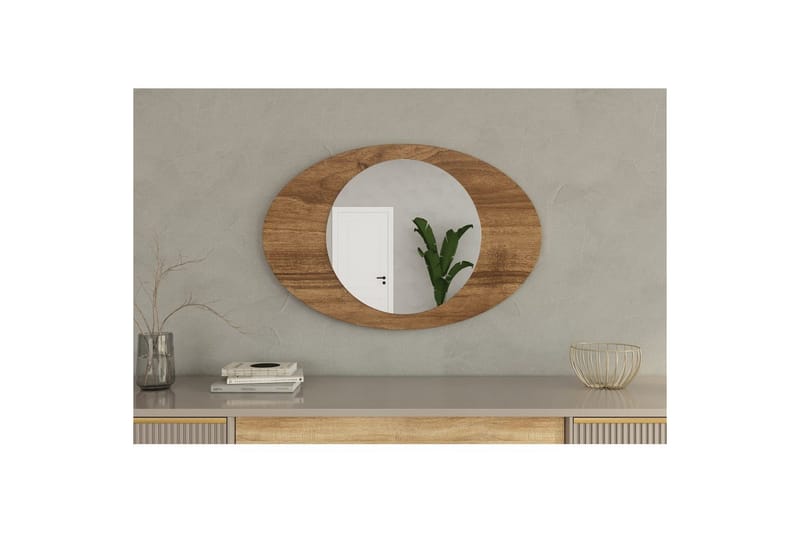 Spegel Masatoshi Valnöt - Valnöt - Inredning & dekor - Speglar - Väggspegel