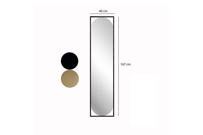 Spegel Norvia Svart - Svart - Inredning & dekor - Speglar - Badrumsspegel