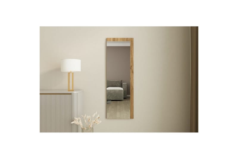 Spegel Sudariya Vit / Valnöt - Vit / Valnöt - Inredning & dekor - Speglar - Väggspegel