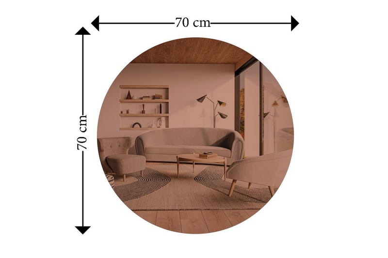 Spegel Torlen Brons / Rany - Brons / Rany - Inredning & dekor - Speglar - Badrumsspegel