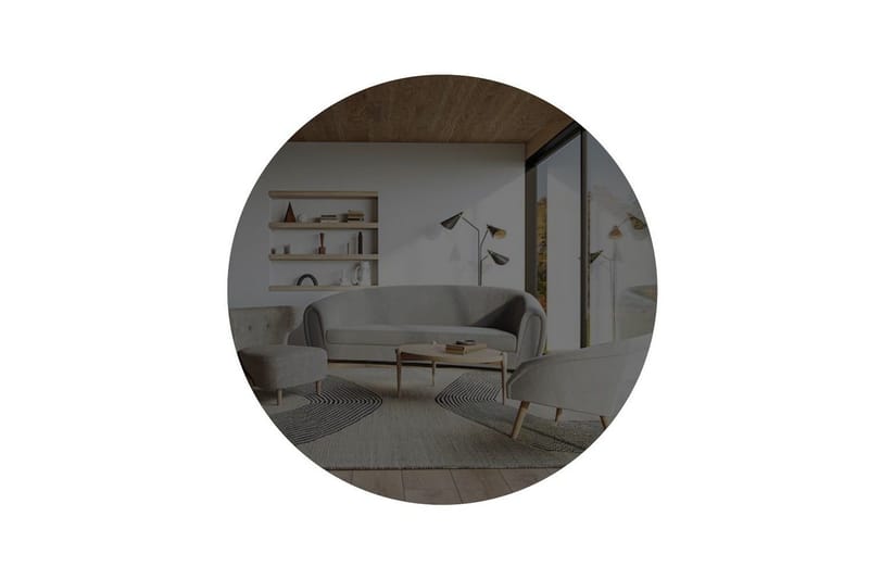 Spegel Torlen Mörkgrå / Argentu, Mörkgrå / Argentu