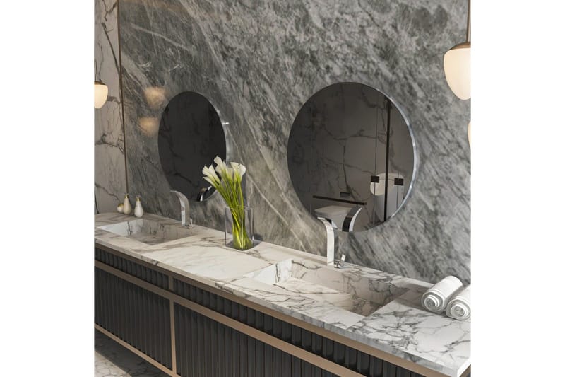 Spegel Torlen Mörkgrå / Argentu - Mörkgrå / Argentu - Inredning & dekor - Speglar - Badrumsspegel