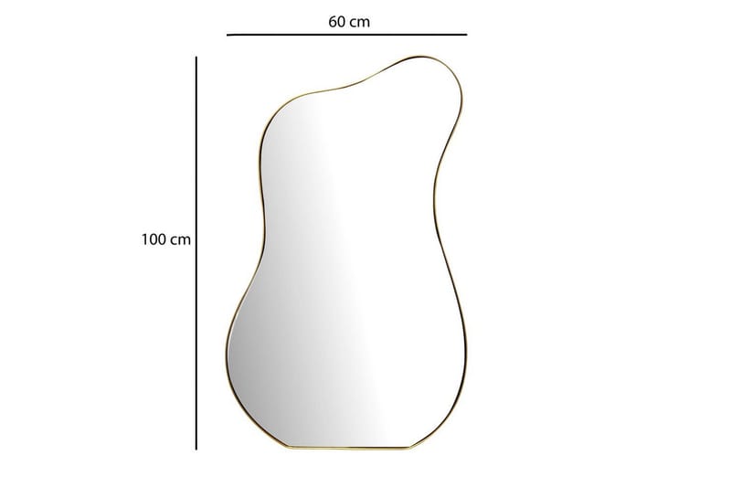 Spegel Wohnling Asymmetrisk metallram oval 100 cm - Inredning & dekor - Speglar - Väggspegel