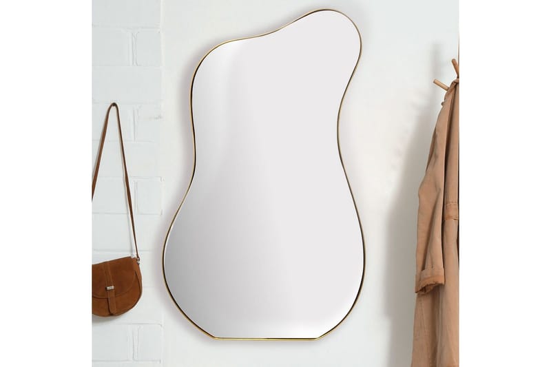 Spegel Wohnling Asymmetrisk metallram oval 100 cm - Inredning & dekor - Speglar - Väggspegel