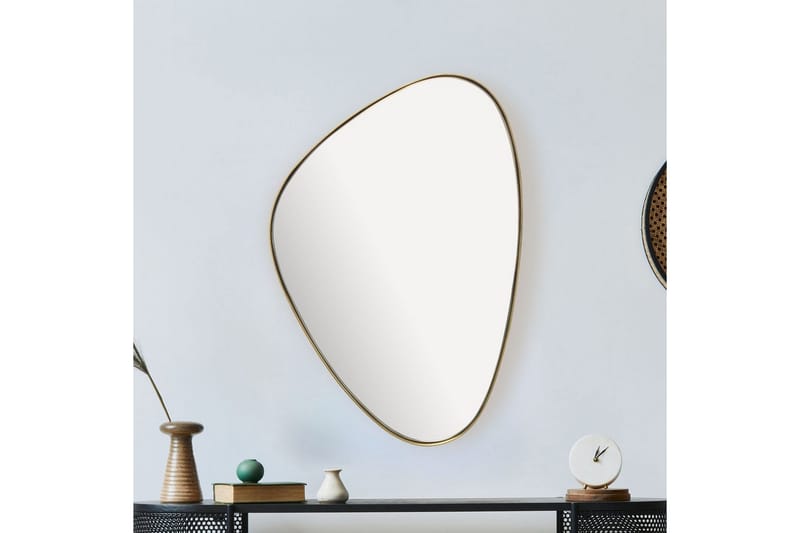 Spegel Wohnling Asymmetrisk metallram oval 70 cm - Inredning & dekor - Speglar - Väggspegel