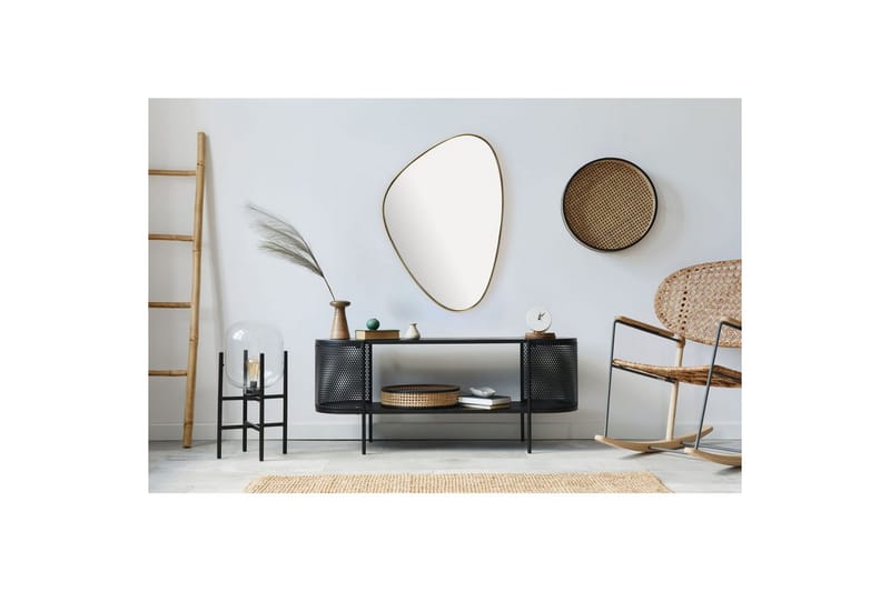 Spegel Wohnling Asymmetrisk metallram oval 70 cm - Inredning & dekor - Speglar - Väggspegel