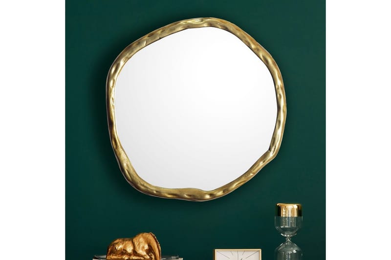 Spegel Wohnling Asymmetrisk metallram rund 60 cm - Inredning & dekor - Speglar - Väggspegel