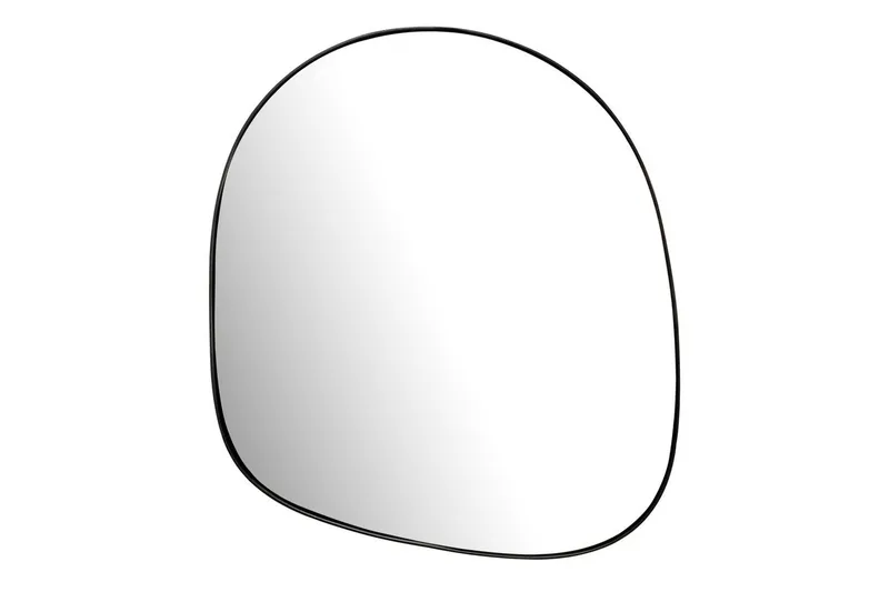 Spegel Wohnling Asymmetrisk tjock metallram oval 60 cm