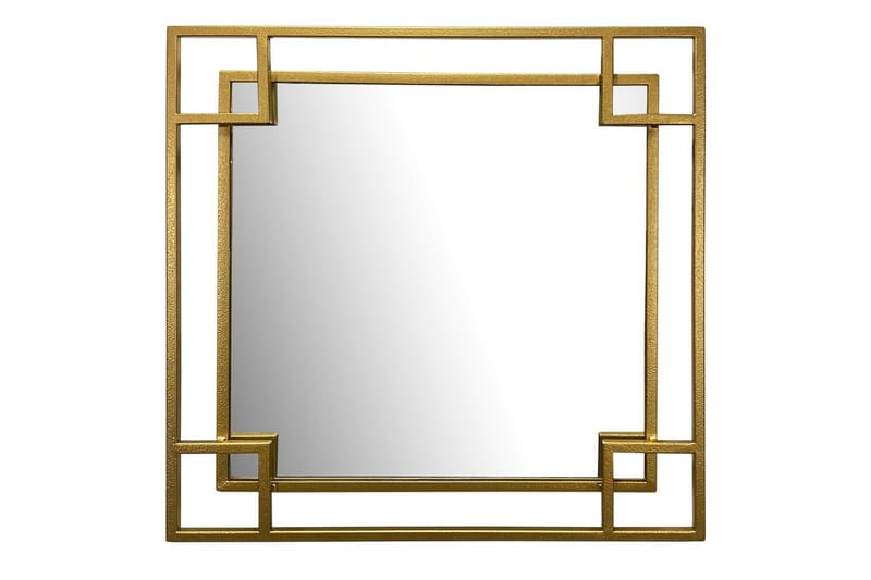 Spegel Wohnling Fyrkantig Geometrisk 60 cm Metallram Modern - Inredning & dekor - Speglar - Väggspegel