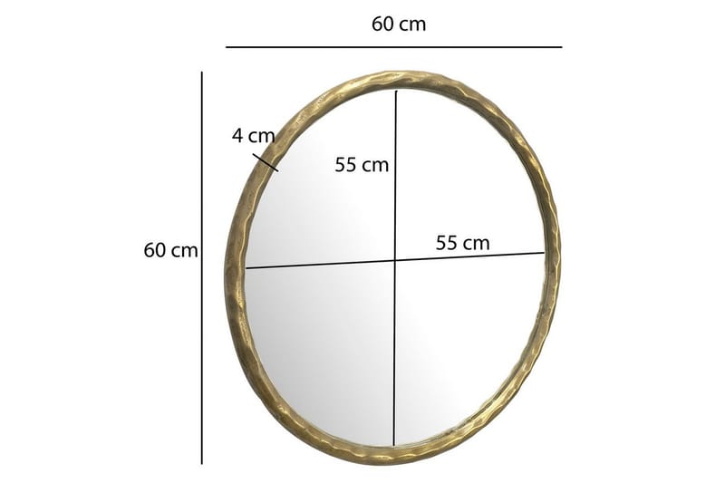 Spegel Wohnling Klassisk Rund 60 cm Modern - Inredning & dekor - Speglar - Väggspegel
