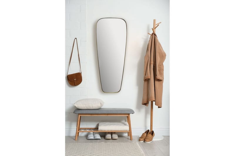 Spegel Wohnling Rektangulärt guld 100 cm klassisk metallram modern - Inredning & dekor - Speglar - Väggspegel