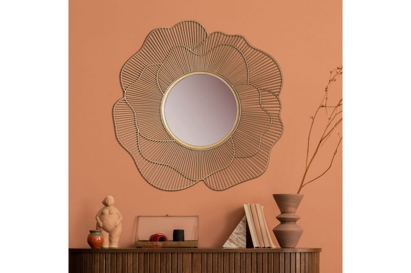 Spegel Wohnling Rosmetallram rund 77 cm modern - Inredning & dekor - Speglar - Väggspegel