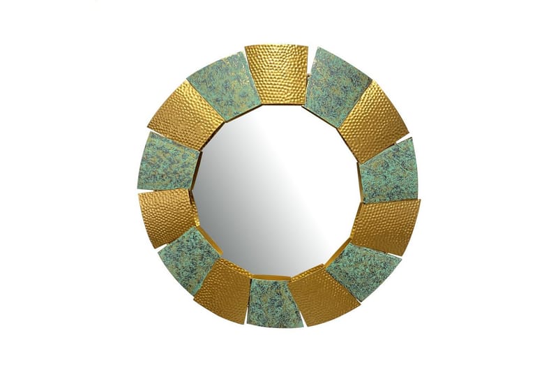 Spegel Wohnling Tvåfärgad guldpatina rund 63 cm modern - Inredning & dekor - Speglar - Väggspegel