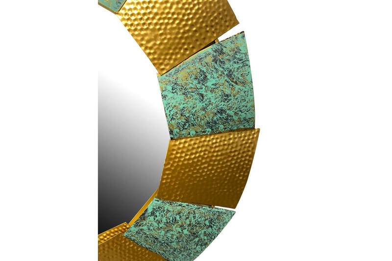 Spegel Wohnling Tvåfärgad guldpatina rund 63 cm modern - Inredning & dekor - Speglar - Väggspegel