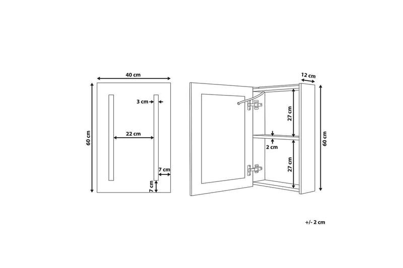 Badrumsskåp med spegel Cameron - Inredning & dekor - Speglar - Spegelmöbler - Spegelskåp