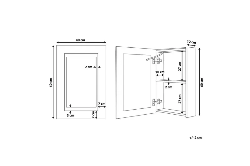 Badrumsskåp med spegel Malaspina - Inredning & dekor - Speglar - Spegelmöbler - Spegelskåp