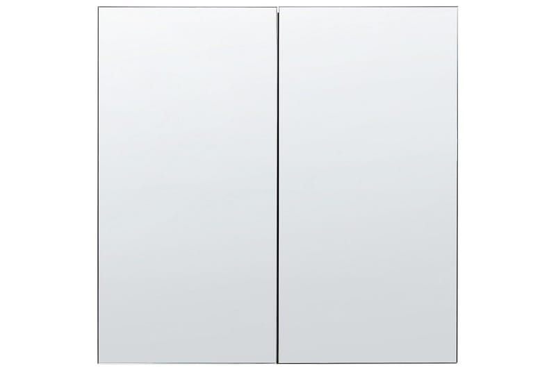 Badrumsskåp med spegel Navarra Svart, Silver, 60x14x60 cm - Svart, Silver, 60x14x60 cm - Inredning & dekor - Speglar - Spegelmöbler - Spegelskåp