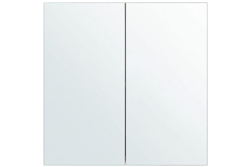 Badrumsskåp med spegel Navarra Vit, Silver, 60x14x60 cm - Vit, Silver, 60x14x60 cm - Inredning & dekor - Speglar - Spegelmöbler - Spegelskåp