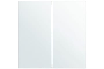 Badrumsskåp med spegel Navarra Vit, Silver, 60x14x60 cm - Vit, Silver, 60x14x60 cm - Inredning & dekor - Speglar - Spegelmöbler - Spegelskåp