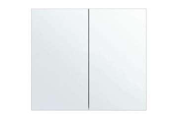 Badrumsskåp med spegel Navarra Vit, Silver, 80x14x70 cm - Vit, Silver, 80x14x70 cm - Inredning & dekor - Speglar - Spegelmöbler - Spegelskåp