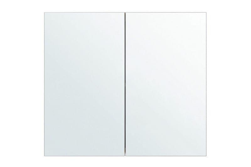 Badrumsskåp med spegel Navarra Vit, Silver, 80x14x70 cm - Vit, Silver, 80x14x70 cm - Inredning & dekor - Speglar - Spegelmöbler - Spegelskåp