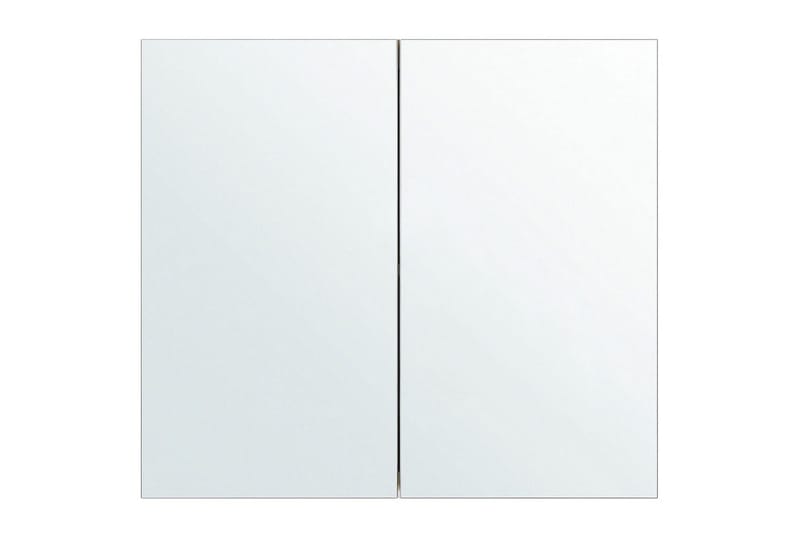 Badrumsskåp med spegel Navarra Vit, Silver, 80x14x70 cm - Vit, Silver, 80x14x70 cm - Inredning & dekor - Speglar - Spegelmöbler - Spegelskåp