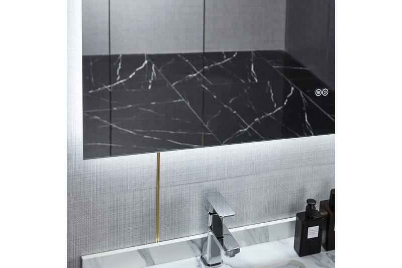 Badrumsspegel 120x100 cm med LED-belysning och anti-fog - Inredning & dekor - Speglar - Badrumsspegel