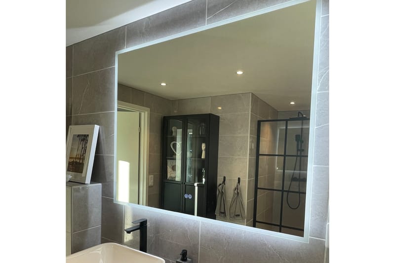 Badrumsspegel 120x100 cm med LED-belysning och anti-fog - Inredning & dekor - Speglar - Badrumsspegel