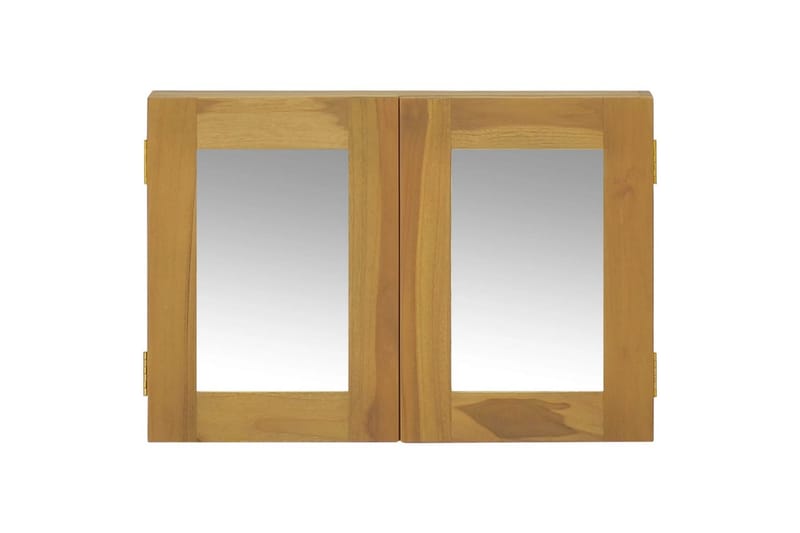 beBasic Spegelskåp 60x10x40 cm massiv teak - Badrumsskåp - Spegelskåp