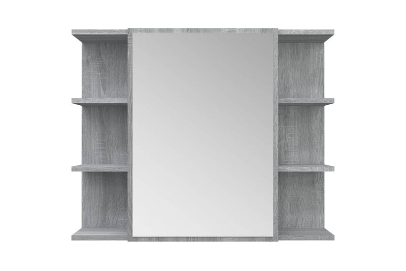 beBasic Spegelskåp för badrum Grå Sonoma 80x20,5x64 cm konstruerat trä - Badrumsskåp - Spegelskåp