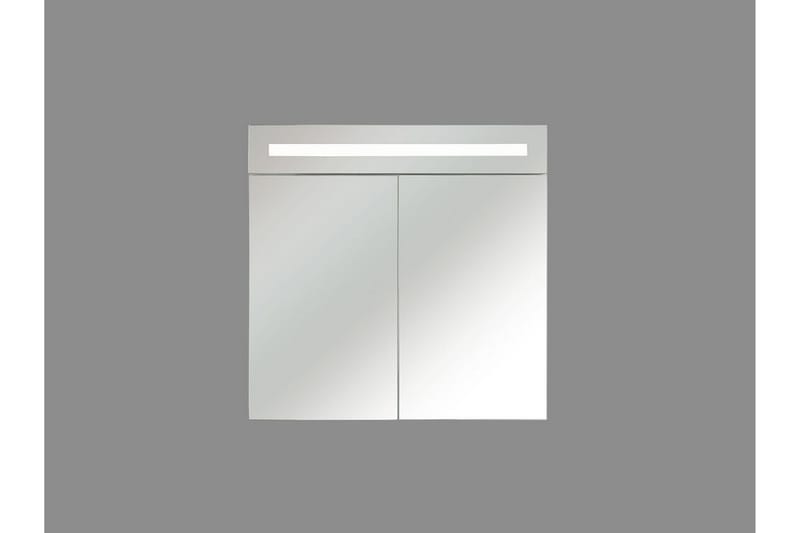 CHACURRA Badrumsskåp 60 cm Spegel med LED-belysning Vit - Inredning & dekor - Speglar - Spegelmöbler - Spegelskåp