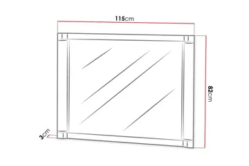 Dallas Spegelskåp 115x1x82 cm LED-belysning - Grå|Vit - Inredning & dekor - Speglar - Spegelmöbler - Spegelskåp