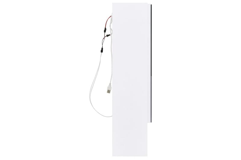 LED-Spegelskåp för badrum vit 80x15x60 cm MDF - Vit - Inredning & dekor - Speglar - Spegelmöbler - Spegelskåp