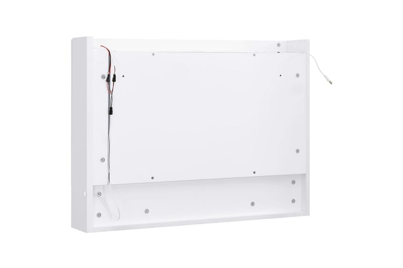 LED-Spegelskåp för badrum vit 80x15x60 cm MDF - Vit - Inredning & dekor - Speglar - Spegelmöbler - Spegelskåp