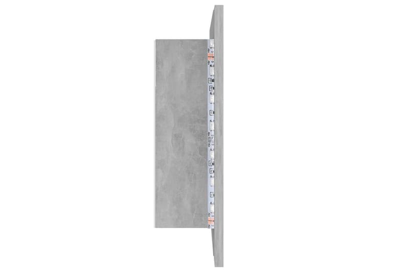 Spegelskåp med LED betonggrå 60x12x45 cm - Grå - Inredning & dekor - Speglar - Spegelmöbler - Spegelskåp