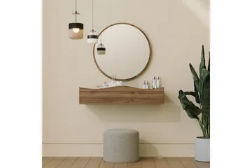 Princesse Väggskåp med Spegel 82 cm - Valnöt - Inredning & dekor - Speglar - Spegelmöbler - Spegelskåp
