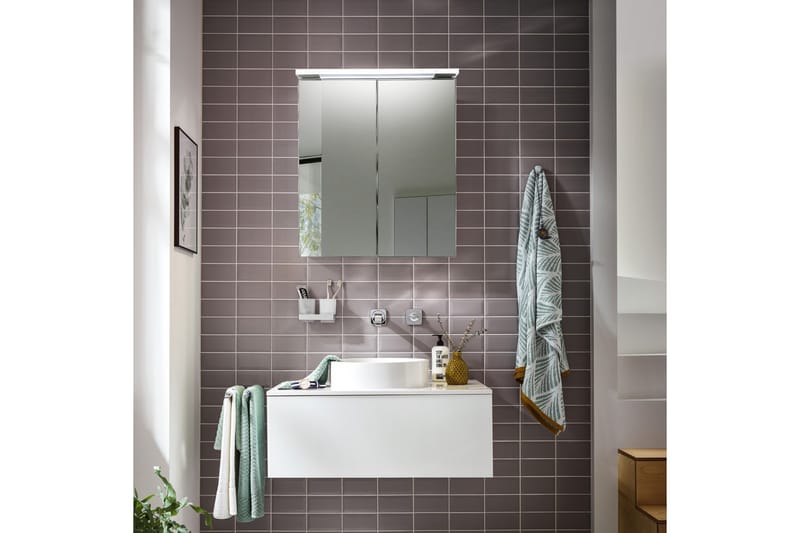 Spegelskåp Bathlife Glänsa 600 - Vit - Badrumsskåp - Spegelskåp