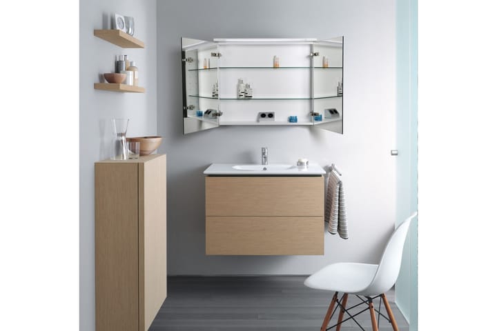 Spegelskåp Bathlife Glänsa 800 - Vit - Badrumsskåp - Spegelskåp