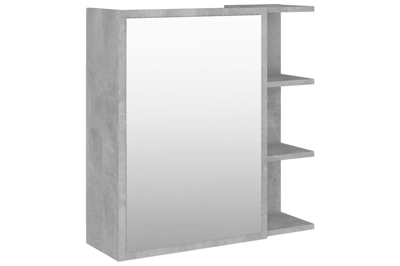 Spegelskåp för badrum betonggrå 62,5x20,5x64 cm spånskiva - Grå - Inredning & dekor - Speglar - Spegelmöbler - Spegelskåp