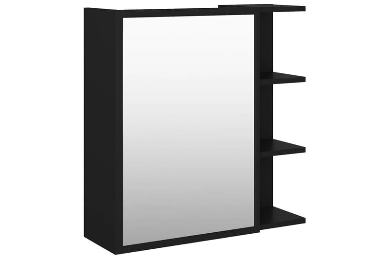 Spegelskåp för badrum svart 62,5x20,5x64 cm spånskiva - Svart - Inredning & dekor - Speglar - Spegelmöbler - Spegelskåp