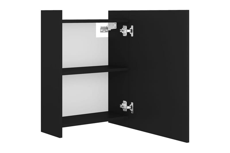 Spegelskåp för badrum svart 62,5x20,5x64 cm spånskiva - Svart - Inredning & dekor - Speglar - Spegelmöbler - Spegelskåp