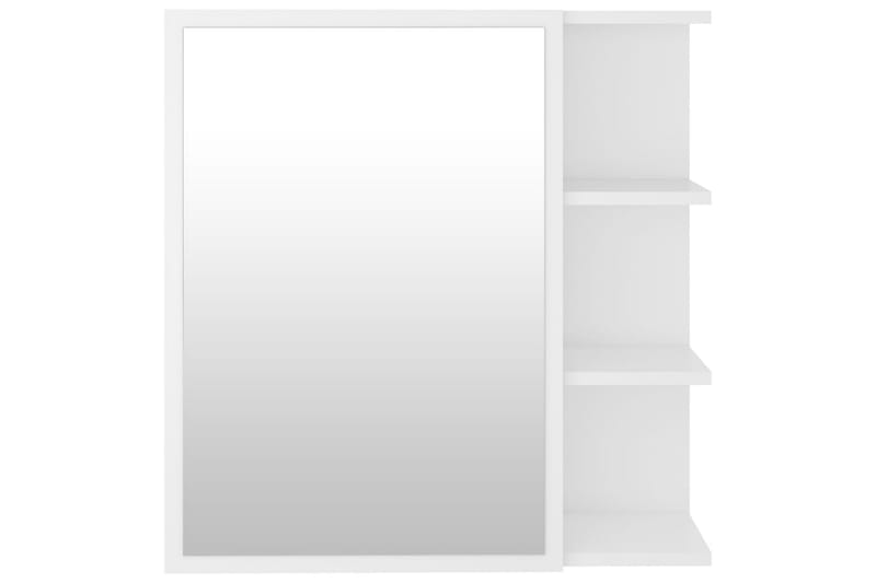 Spegelskåp för badrum vit 62,5x20,5x64 cm spånskiva - Vit - Inredning & dekor - Speglar - Spegelmöbler - Spegelskåp