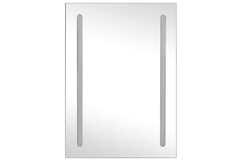 Spegelskåp med LED 50x13x70 cm - Grå - Badrumsskåp - Spegelskåp