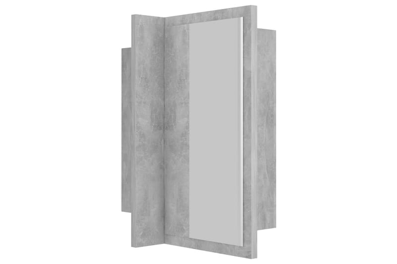Spegelskåp med LED betonggrå 40x12x45 cm - Grå - Inredning & dekor - Speglar - Spegelmöbler - Spegelskåp