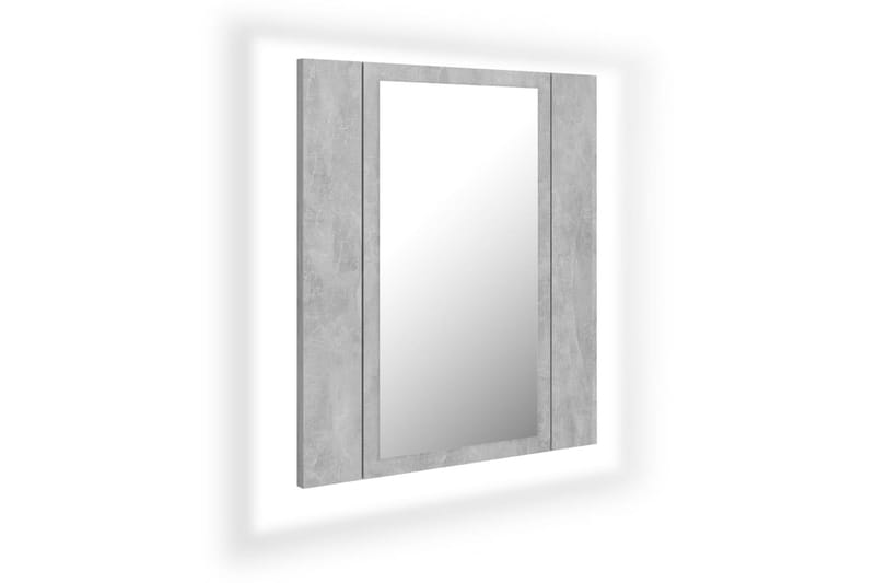 Spegelskåp med LED betonggrå 40x12x45 cm - Grå - Inredning & dekor - Speglar - Spegelmöbler - Spegelskåp