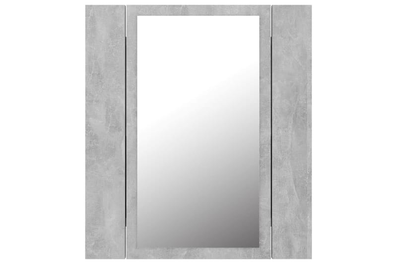 Spegelskåp med LED betonggrå 40x12x45 cm - Grå - Inredning & dekor - Speglar - Spegelmöbler - Spegelskåp