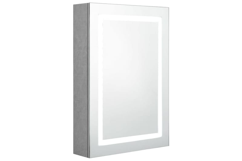 Spegelskåp med LED betonggrå 50x13x70 cm - Grå - Inredning & dekor - Speglar - Spegelmöbler - Spegelskåp